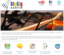 screenshot of www.BigGigAustin.org front page